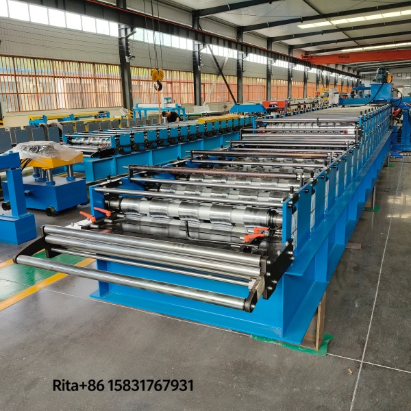 Simple front shear at the feeding section of the IBR and corrugated roll forming machine