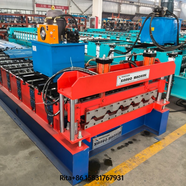 Machine main body of the TP25 trapezoidal roof panel single layer roll forming machine