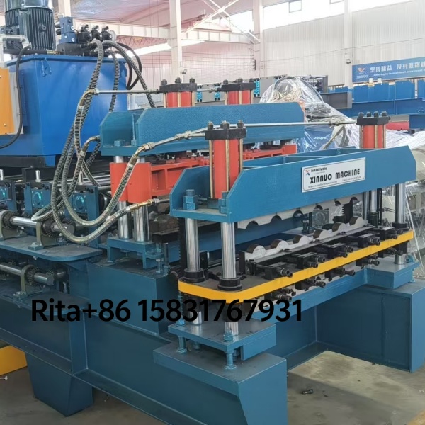 Machine main body of double deck roll forming machine for steel coil roof and wall panels