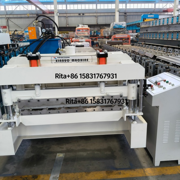 High precision hydraulic shear system with dual guide pillars ensuring burr-free cutting of color coated metal glazed tiles