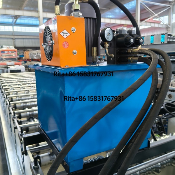 Industrial hydraulic pump station with integrated cooling system for stable pressure in roll forming process