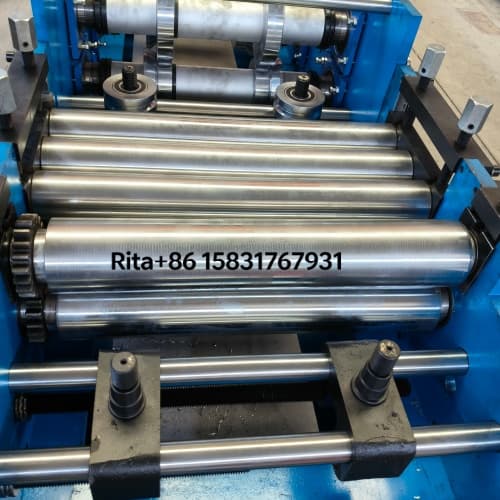Automatic decoiler and feeding section of C purlin machine