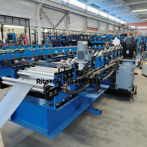 Automatic decoiler and feeding section of C purlin machine