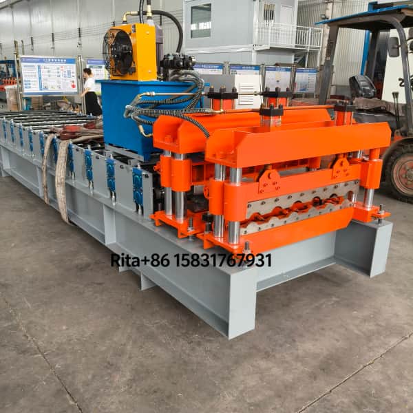 Smart automatic IBR trapezoidal metal roof sheet glazed tile making machine main body