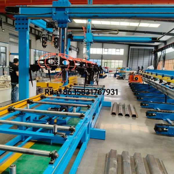 plc-control-automatic-stacker-for-steel-deck-roll-former 