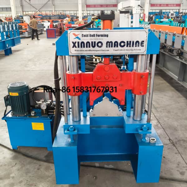 Hydraulic shearing device for metal roof ridge cap roll forming machine with Cr12 mold steel blade