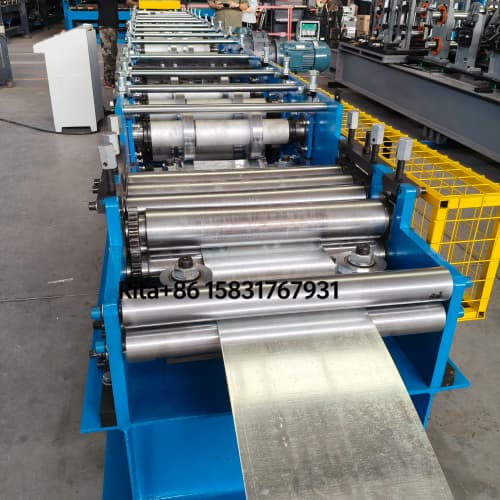 Feeding part and guiding system of the automatic C purlin roll forming machine