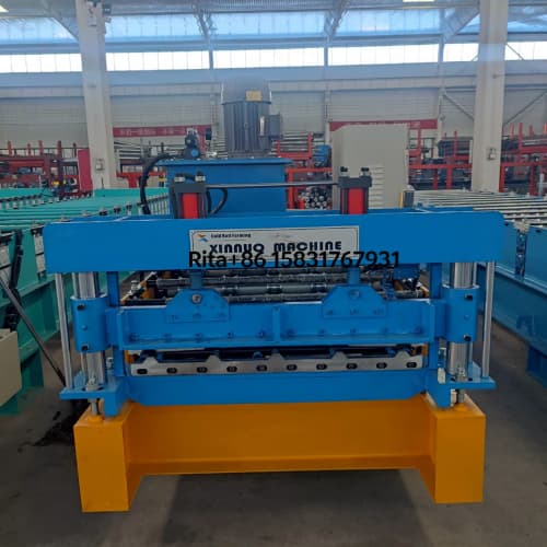 hydraulic shearing unit of IBR trapezoidal roof roll forming machine