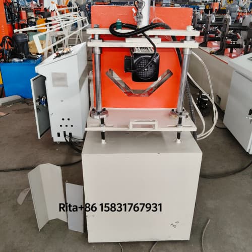 Hydraulic cutting assembly for aluminum rolling shutter housing forming machine