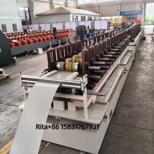 Raw material feeding section of aluminum profile shutter housing roll forming equipment