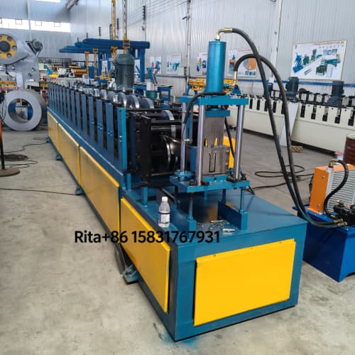Metal plate rolling shutter guide rail forming machine overall unit made by Hebei Xinnuo