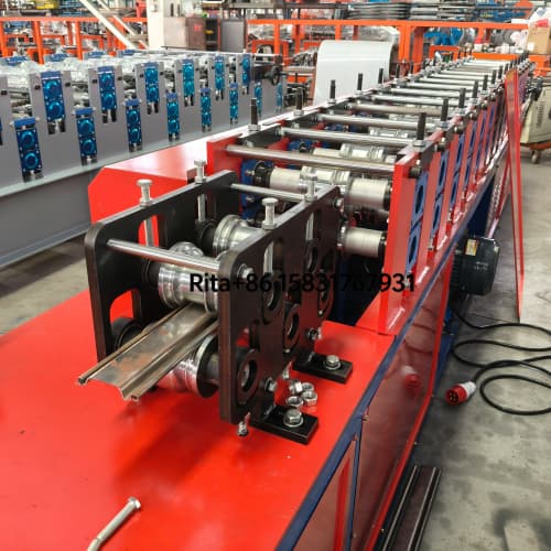 Left side view structure of Xinnuo semi-auto rolling shutter door forming equipment