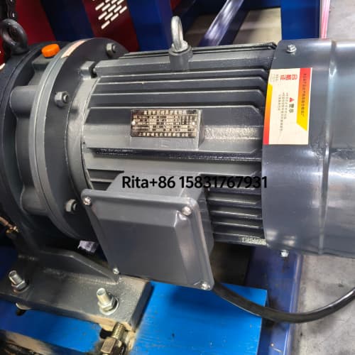 Driving motor assembly for semi-auto rolling shutter door roll forming machine