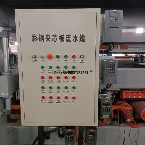 PLC touch screen intelligent control cabinet for Xinnuo sandwich panel production line