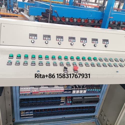 hydraulic fixed-length cutting equipment on waterproof Z lock sandwich panel line