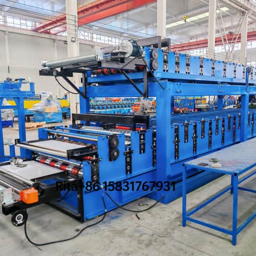 roll forming machine station of Z lock sandwich panel composite line