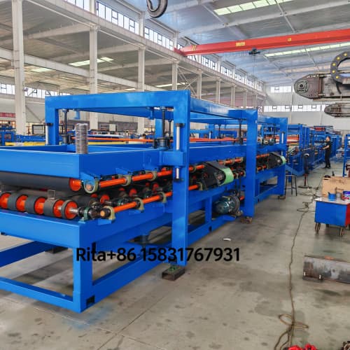 glue spraying and glue dropping system on Z lock composite panel machine line