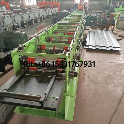K Style Gutter Roll Forming Machine Feeding Section Metal Coil Loading and Leveling Structure