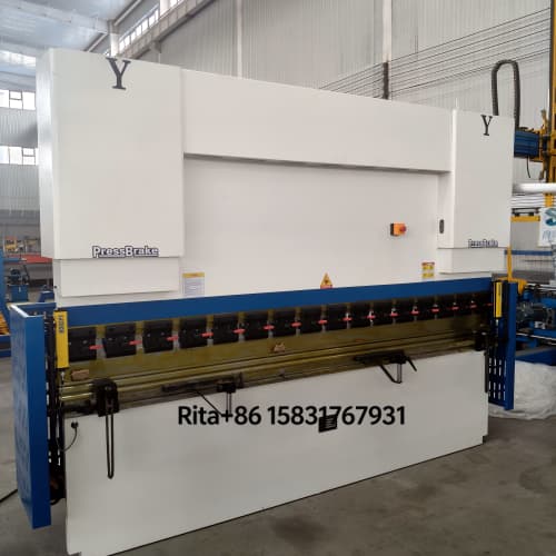 Left side view of CNC hydraulic bending machine