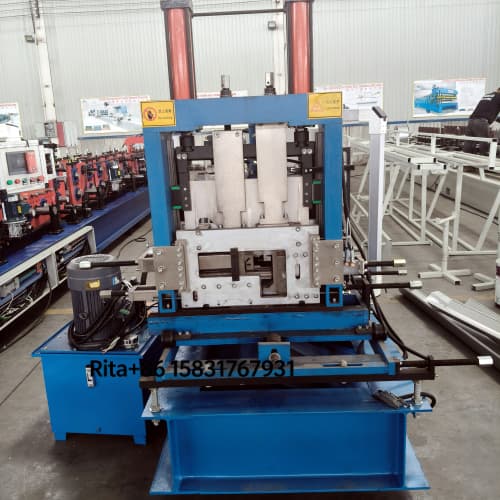 Left view of automatic C Z purlin roll forming machine