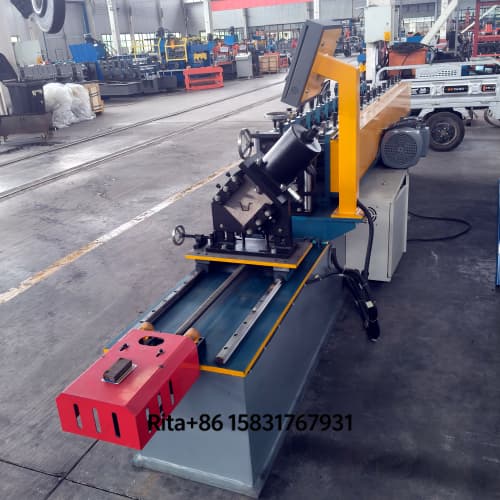Galvanized steel furring channel roll forming machine main body with precision roller stations