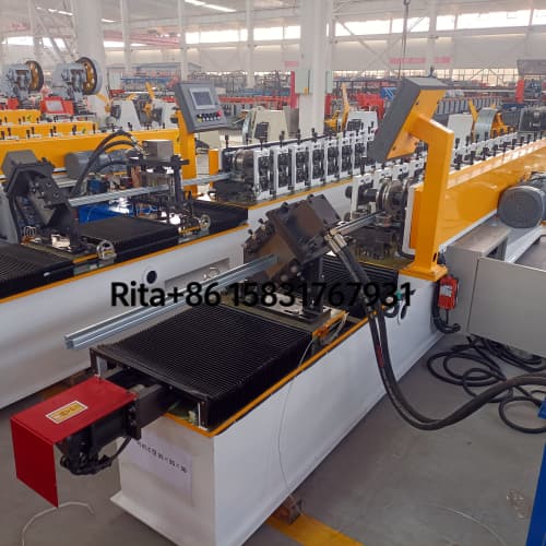 High speed metal sheet stud track roll forming production line main body with precision roller stations
