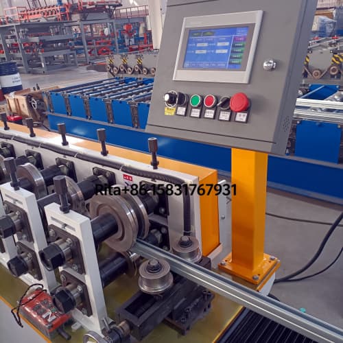 PLC touch screen control system of the high speed metal sheet stud track roll forming production line