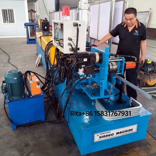 Machine Main Body of Auto Bending Aluminum Profile Roll Forming Equipment showing the robust frame structure