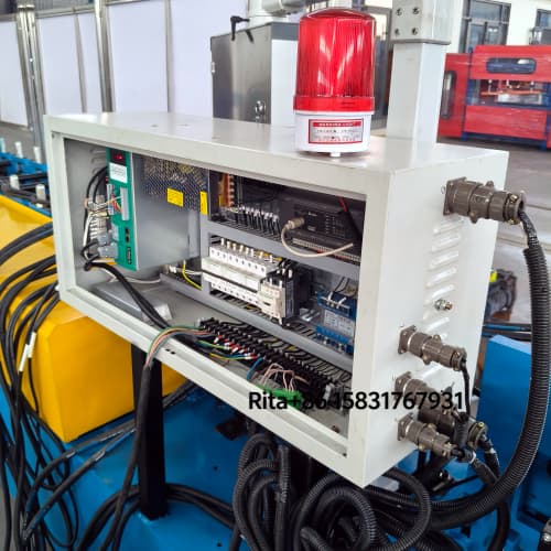 Electric control system panel featuring PLC interface for easy operation