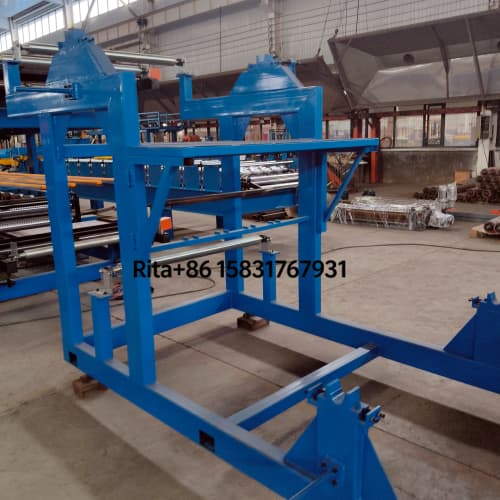 Material loading section of Z lock sandwich panel production line