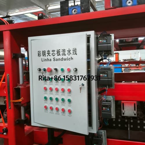 Computer control cabinet of sandwich panel machine automatic production line