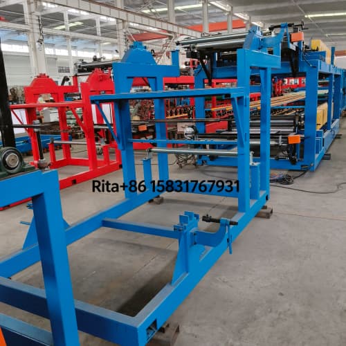 Material feeding rack of Z lock sandwich panel machine line
