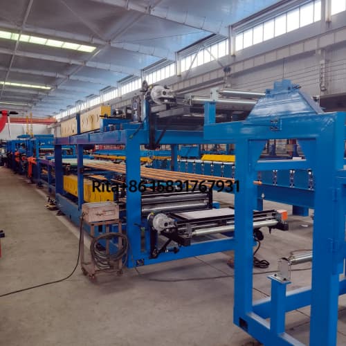 Material feeding rack of Z lock sandwich panel machine line