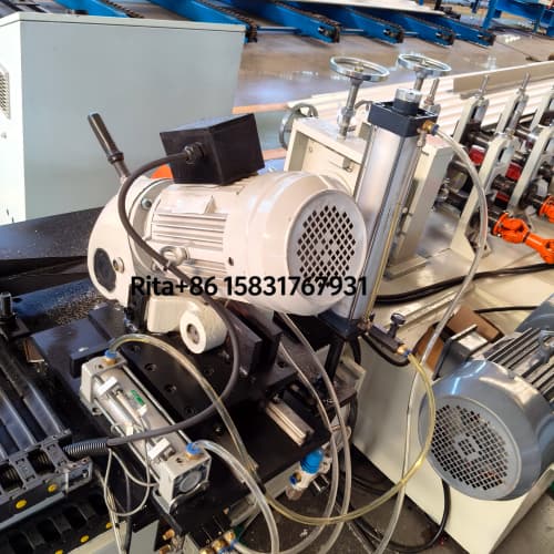 Hydraulic cutting unit of PU roller shutter door machine with precision blades