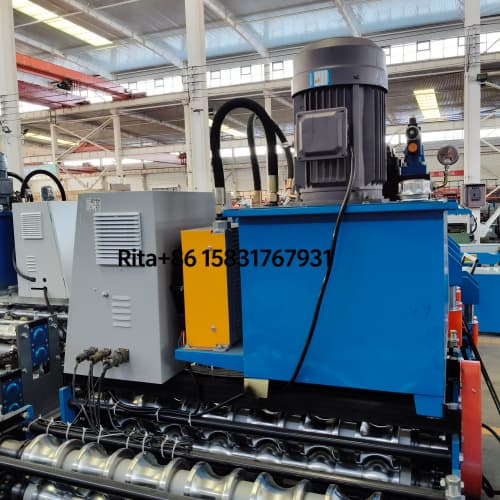 Double layer machine hydraulic pump station