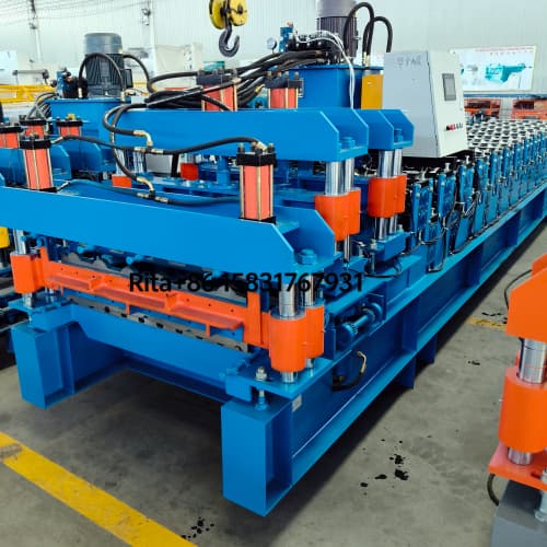 Double layer roll forming machine main body structure