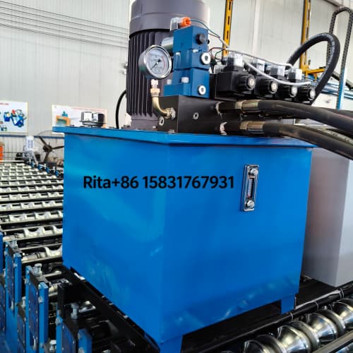 Double layer machine hydraulic pump station