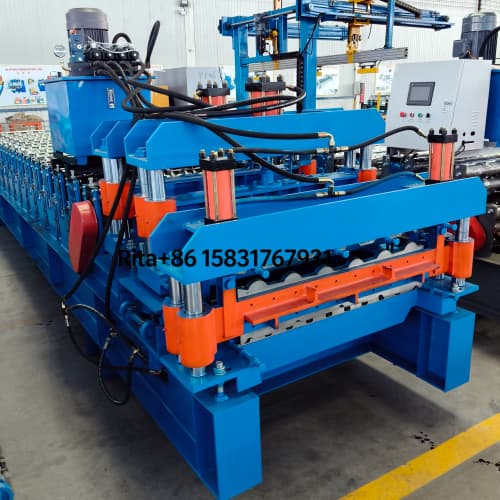 Double layer roll forming machine main body structure