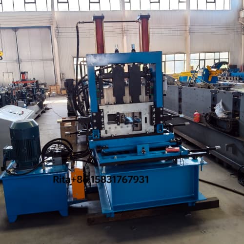 C Z Purlin Roll Forming Machine main body with heavy-duty steel frame structure