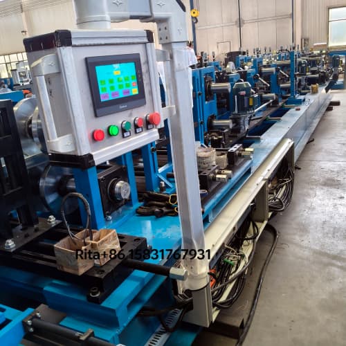 PLC touch screen electrical control system panel of the CZ purlin roll forming machine