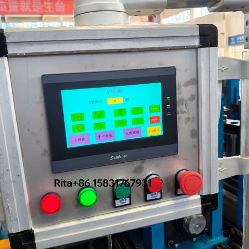 PLC touch screen electrical control system panel of the CZ purlin roll forming machine