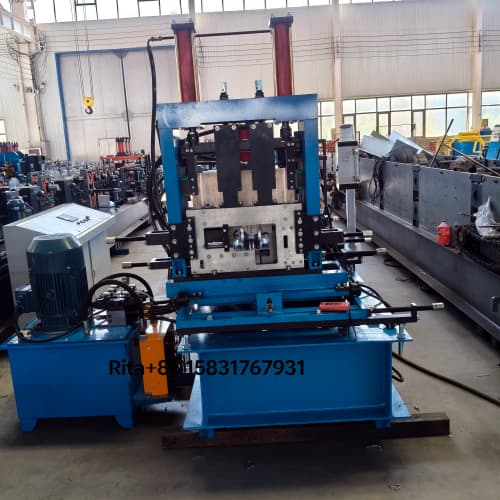 High Precision C Z Purlin Roll Forming Machine main body with robust steel frame structure