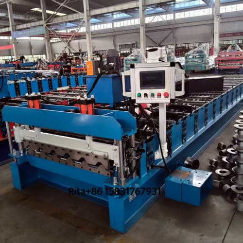 IBR Roof Panel Forming Machine main body with heavy-duty steel frame structure