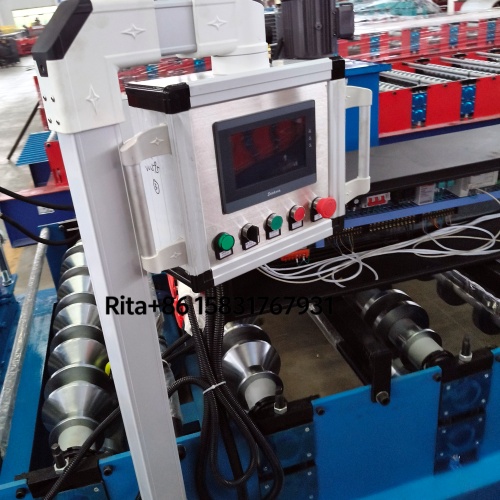 PLC touch screen electrical control system panel of IBR Roof Sheet Roll Forming Machine