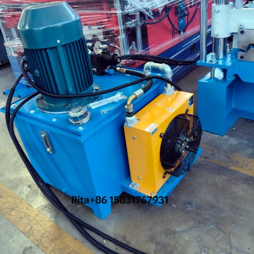 Hydraulic pump station of the Trapezoidal Metal Roof Roll Forming Machine providing stable cutting power