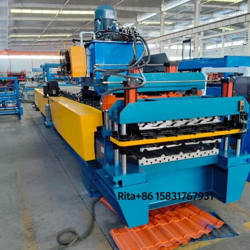 Efficient double deck machine for metal cladding main body