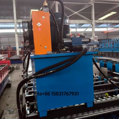 Full view of Heavy Duty Double Deck Roll Forming Machine production line