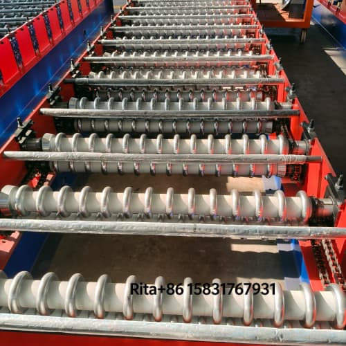 Coil feeding and decoiler section of the automatic corrugated roof sheet machine