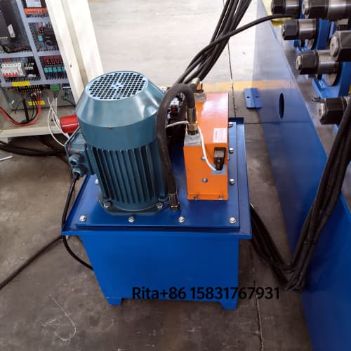 Hydraulic pump station for furring channel machine cutting system
