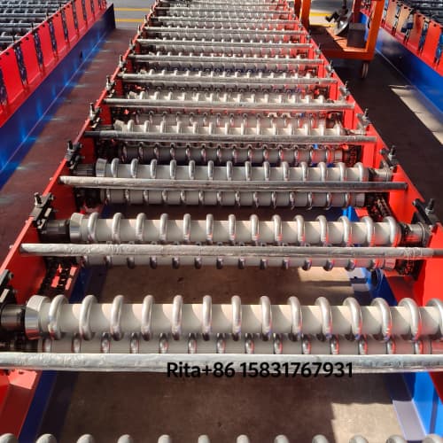 Coil feeding and decoiler section of the high speed corrugated roof sheet machine